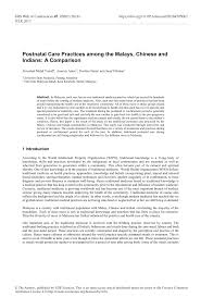 Ibu menyusui memerlukan tambahan zat gizi : Pdf Postnatal Care Practices Among The Malays Chinese And Indians A Comparison