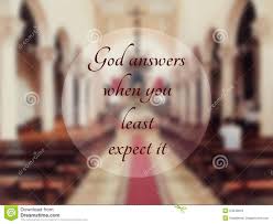 God Answers When You Least Expect It Stock Photo Image Of Bench Interior 54649618