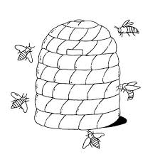 Kostenlose Malvorlage Bauernhof Bienenstock Zum Ausmalen