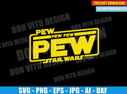 Fans of star wars can feel the force when the theme park's signature lightsaber building workshop reopens at disney's hollywood studios, following bookings will open on sept. Pew Pew Star Wars Logo Svg Dxf Png Disney Movie Cut Files