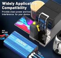 Amazon.com: JARXIOKE 2000 Watt Pure Sine Wave Power Inverter, 24V dc to 110  Vdc to 120 Vdc, for Home, RV and Off-Grid Solar Systems, with 2 AC Outlets  ...