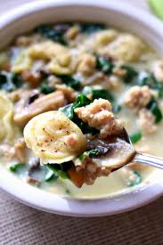 A delicious and nutritious spinach soup. Instant Pot Tortellini Soup With Parmesan Chicken Sausage And Mushrooms 365 Days Of Slow Cooking And Pressure Cooking