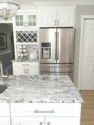Our Transitional Kitchen Reveal Cabinet Layout Next To Fridge Coffee N Kitchen Remodel Countertops White Granite Countertops Replacing Kitchen Countertops