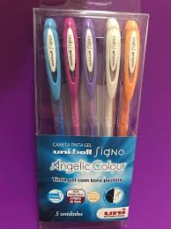 Caneta Gel Roller Uniball 207 Preto Pin Em 15