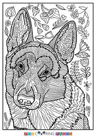 Download and print for free. Free Printable German Shepherd Dog Coloring Page Available For Download Simple And Detailed Versions Dog Coloring Page Dog Coloring Book Animal Coloring Pages