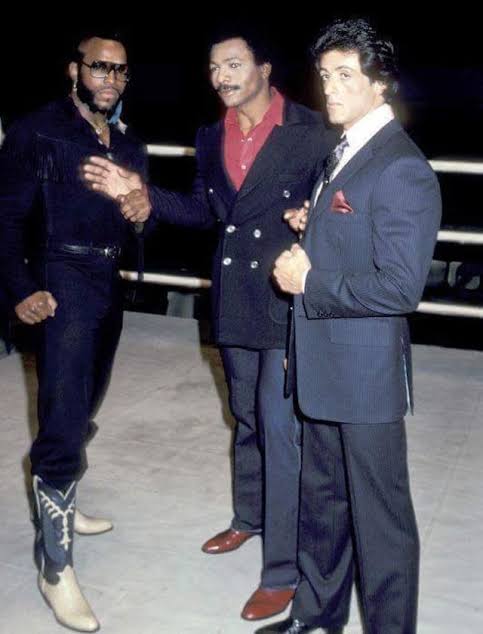 Mr. T, Carl Weathers & Sylvester Stallone (1983) : r/80s