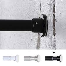 The anywhere solution is the easiest way to hang a curtain. Primebeau Decorative Tension Curtain Rod Black Adjusts From 48 To 80 Inches Room Divider Curtain Rod Heavy Duty Tool Free 1 Inch Diameter Buy Online In Aruba At Aruba Desertcart Com Productid 161492296