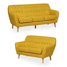 Check spelling or type a new query. Ensemble Canape Scandinave 3 2 Places Tissu Jaune Viky Cdiscount Maison