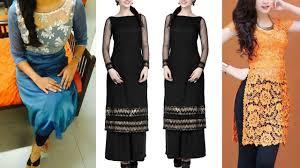 Black Boat Neck Net Tops Net Kurti Neck Designs Net Kurti Design Ideas Half Net Kurti Designs Kurti Designs Kurti Neck Designs Kurta Designs