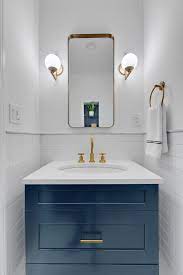Browse powder room designs and decorating ideas. Tribeca Loft Renovation Transitional Powder Room New York By Gallery Kitchen Bath Houzz