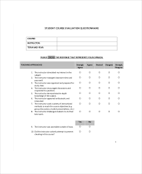 It makes it easier for receive feedback and to understand their. Free 9 Sample Course Evaluation Forms In Ms Word Pdf
