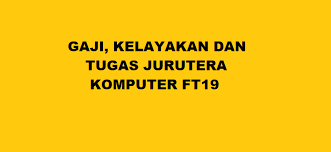 Permohonan jawatan kosong juruteknik komputer. Gaji Kelayakan Dan Skop Tugas Juruteknik Komputer Ft19 Kerjaya2u Com