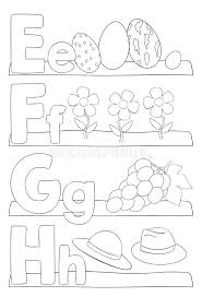 Match the letters coloring page… Alphabet Coloring Page Letters E F G H Stock Vector Illustration Of Collection Printable 82917989