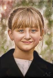 Here's my latest painting. It's a portrait of my beautiful step daughter,  Rosa.
