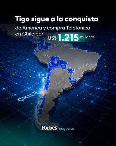 NEGOCIOS | Tigo sigue a la conquista de América y compra Telefónica en  Chile por US$ 1.215 millones 💰La operadora Tigo, propiedad del grupo  Millicom, anunció la compra de la filial chilena