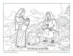 It teaches kids how they can respond to the truth about king jesus. Woman At The Well Coloring Page On Sunday School Zone