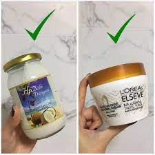 Ezgielif Sac Bakimi Icin Bu Ikiliyi Duzenli Olarak Kullanmistim Hindistan Cevizi Yagi 2 Haftada 1 Bekletebildigim Kadar Elseve Ise Candle Jars Jar Loreal