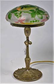 Val Saint Lambert Art Nouveau Table Lamp Art Nouveau Glass Art Antique Light Fixtures