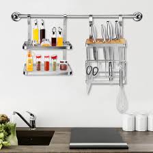 4.5 out of 5 stars 616. Spice Rack Wall Mounted Shelf Hanging Organizer Kitchen Rack Stainless Steel 2 Tier Sortwise