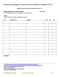 Procedures for determining the … Rigging Inspection Form Fill Out And Sign Printable Pdf Template Signnow