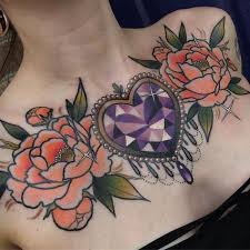 Chest Tattoos Heart For Women Chest Tattoos For Women Cool Chest Tattoos Chest Piece Tattoos