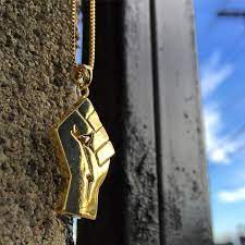 King Ice On Instagram 14k Gold Raised Fist Designed By King Ice Raised Fist Necklace Gold