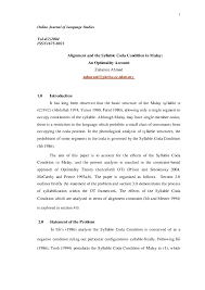 A visa on arrival (voa) is offered to some passport holders travelling to. Pdf Alignment And The Syllable Coda Condition In Malay An Optimality Account Zaharani Ahmad Academia Edu