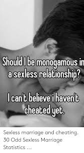 Working together to go from learning how to survive a sexless marriage without cheating to learning how to fix it is an important step, but your. Should Ibe Monogamous In Asexless Relationship Lcant Believe I Havent Cheated Yet Sexless Marriage And Cheating 30 Odd Sexless Marriage Statistics Cheating Meme On Me Me