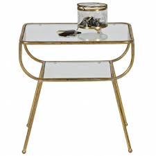 Bepurehome Amazing Side Table Metal Glass Antique Brass Lefliving Com Keya antique brass nesting coffee tables.