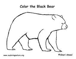 Coloring pages simply print the black and white version of each page and allow the children to color them. Bear Black Coloring Page