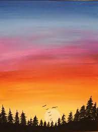 600x536 beach sunset coloring pages girls and boys. Sunset Painting Learn To Paint An Easy Sunset With Acrylics