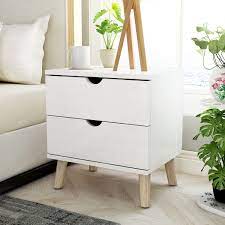 White lacquer diamond shape brass dimond pulls two drawer nightstand. Carson Carrington Gjovik Modern White 2 Drawer Nightstand Overstock 20931715