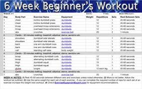 6 Week Beginners Workout Routine Strength Training