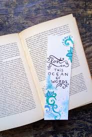 Handmade Bookmark With Watercolor Design Handlettered Calligraphy Creative Bookmarks Bookmarks Handmade Watercolor Bookmarks