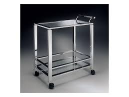 Brackets are designed to work with ⅛ to 15/16 thick glass shelves, up to 10 (protrusion) from the wall. Trolley For Kitchen In Chrome Plated Brass Glass Top Idfdesign