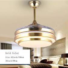 Orillon 22'' thin modern ceiling fan with light for indoor kitchen bathroom bedroom,remote led 3 color lighting low profile flush mount quiet 42 modern ceiling fan with led light and remote kit, retractable blade ceiling fans light with bluetooth music speaker, 3 speed 3 color lighting. Modern Ceiling Fan Lights Lamps Remote Control 36 42 Inch Gold Silver Led Lumiere Dining Room Bedroom Fan Lighting Free Shipping Ceiling Fans Aliexpress