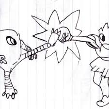 Pokémon coloring sheet ~ hitmonlee. Hitmonlee And Hitmonchan Drawing By Bzmcreations Dragoart Com