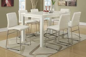 gloss white counter height dining table