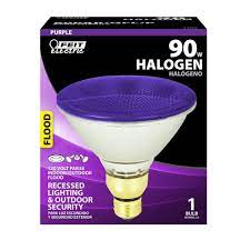 Feit Electric 90 Watt Par38 Dimmable Purple Color Halogen Light Bulb 90par Qfl P The Home Depot Outdoor Light Bulbs Bulb Halogen Light Bulbs