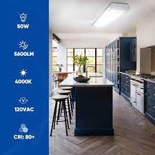 Fluorescent kitchen ceiling light fixtures. 4000k 4 Foot Led Kitchen Ceiling Light Fixtures For Living Room Antlux 4ft Led Light Fixture 50w 5600lm Led Linear Flush Mount Light Replace For Fluorescent Version Laundry Ceiling Lights Tools