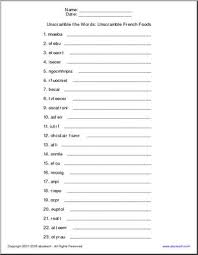 From our english for work series. Unscramble The Words Unscramble French Foods Abcteach