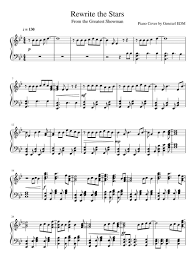 Print And Download Rewrite The Stars Check Out More Piano Covers And Original Music At Youtube Com C Genexeledm Piano Sheet Music Free Blues Piano Piano Cover