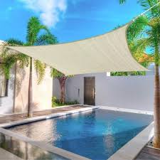 4x2m 3x5m Waterproof Sunproof Mesh Net Sun Shade Sail Uv Protection Sun Shelter Awning Sunshade Nets Yard Garden Hi Shade Sails Patio Sun Sail Shade Shade Sail