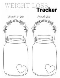 Due, price, bill, monthly columns Free Weight Loss Tracker Printable Customize Before You Print