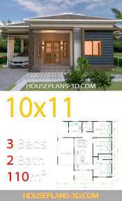 Explore 2 bedroom cabins for sale as well! House Design 10x11 With 3 Bedrooms Hip Tiles House Plans 3d Bungalow House Plans Beautiful House Plans House Plans