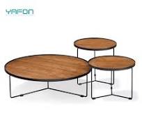Conjunto de mesas de café de lujo de diseño moderno y ...