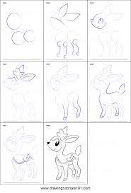 How To Draw Deerling From Pokemon Printable Step By Step Drawing Sheet Drawingtutorials101 Com Easy Pokemon Drawings Drawing Sheet Pokemon Drawings