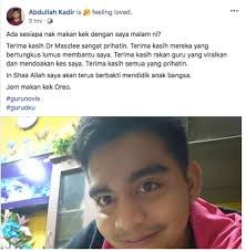 Cikgu Abdullah Kadir, OKU Tanpa Sebelah Tangan Gembira Permohonan Tukar  Sekolah Diluluskan. Ajak Follower Makan Kek Oreo