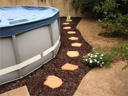 You can use gravel or rock for the decoration around your above ground pool. 9 Deck Ideas Above Ground Pool Decks In Ground Pools Pool Decks