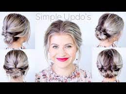 Simple Elegant Updo Hairstyles For Medium Length Hair Milabu Youtube Medium Length Hair Styles Medium Hair Styles Hair Tutorials For Medium Hair